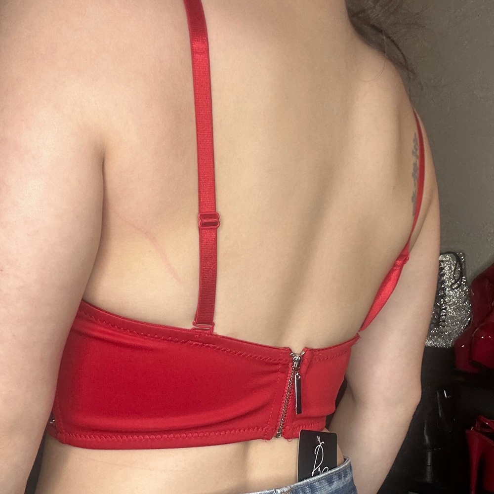 Ruby Red Burlesque Bra Top - image 4